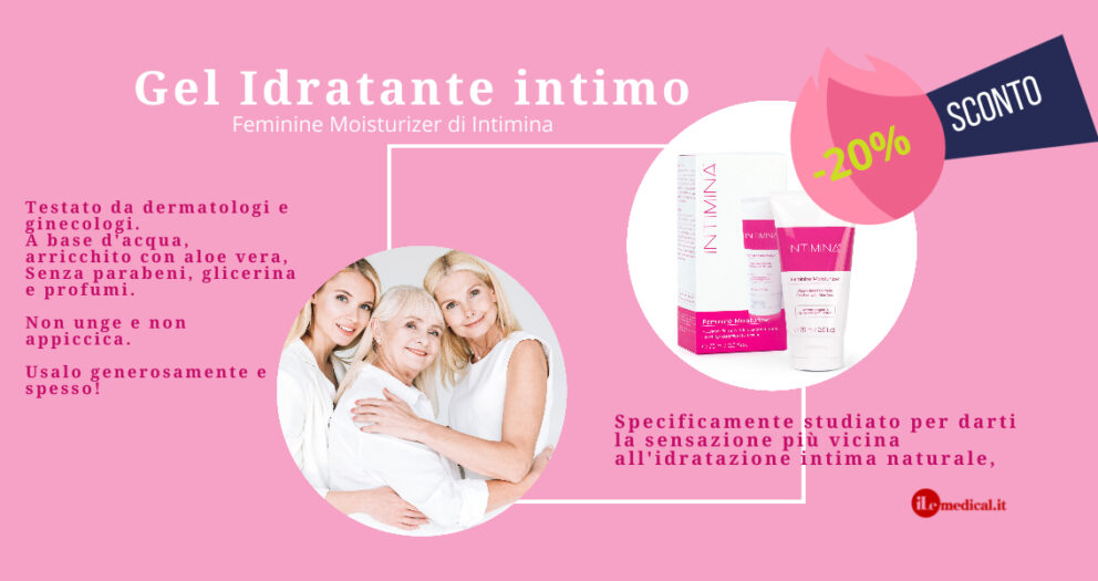 SCONTO 20% sul Gel Lubrificante Idratante femminile intimo all’Aloe INTIMINA